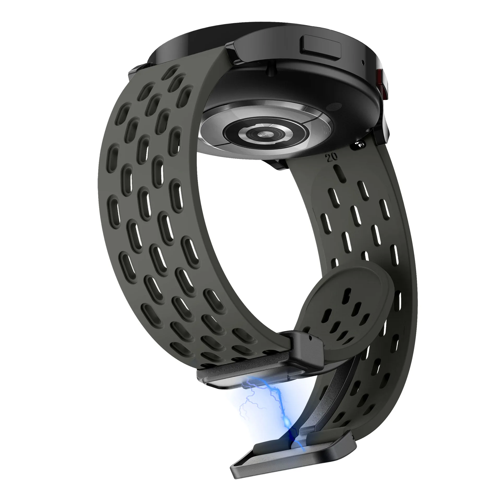 Magnetic Silicone Sports Strap - 20mm/22mm - Universal Fit
