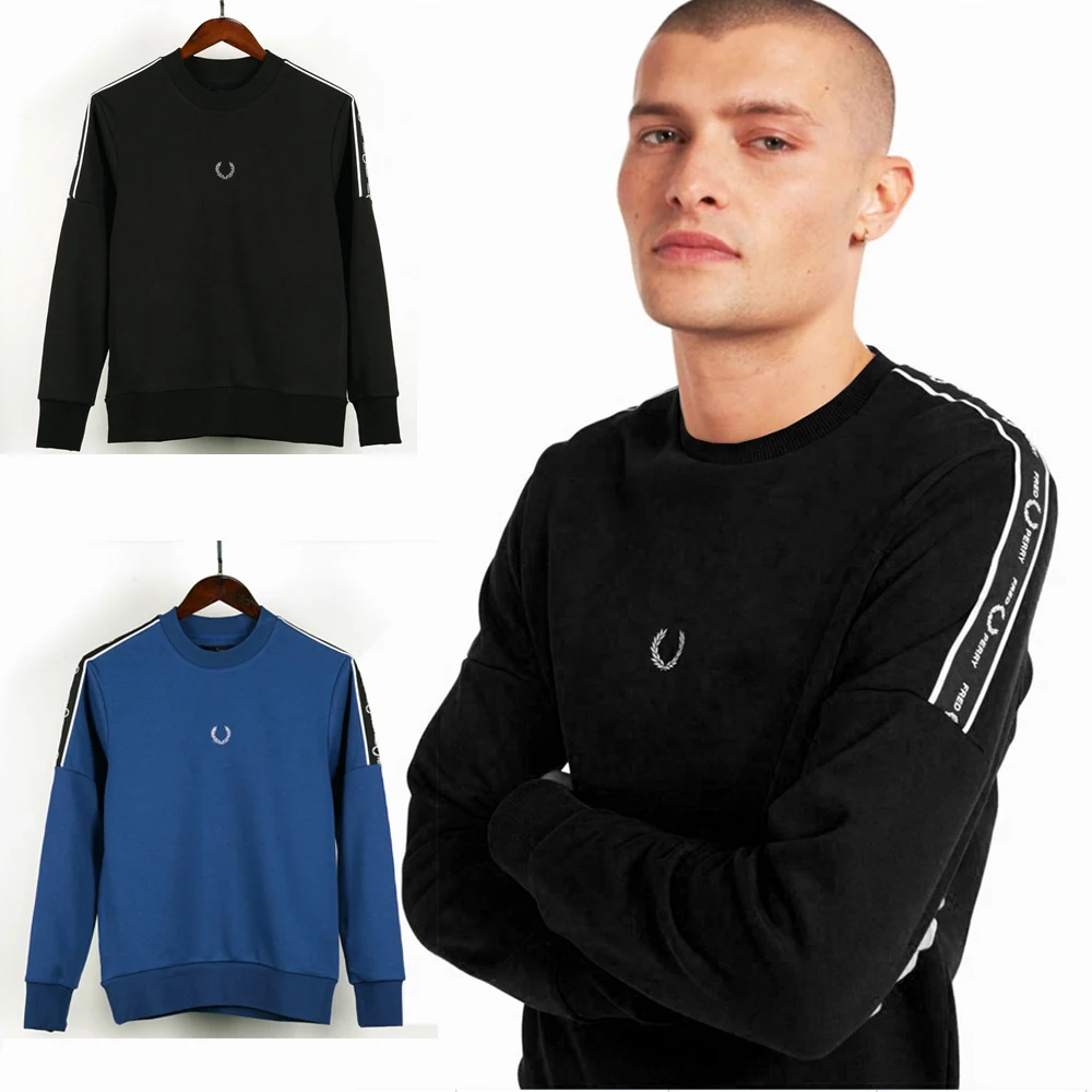 

Barley Autumn And Winter Men's Round Neck Casual British Pullover Trend Simple Embroidery Label Versatile Sports Sweater