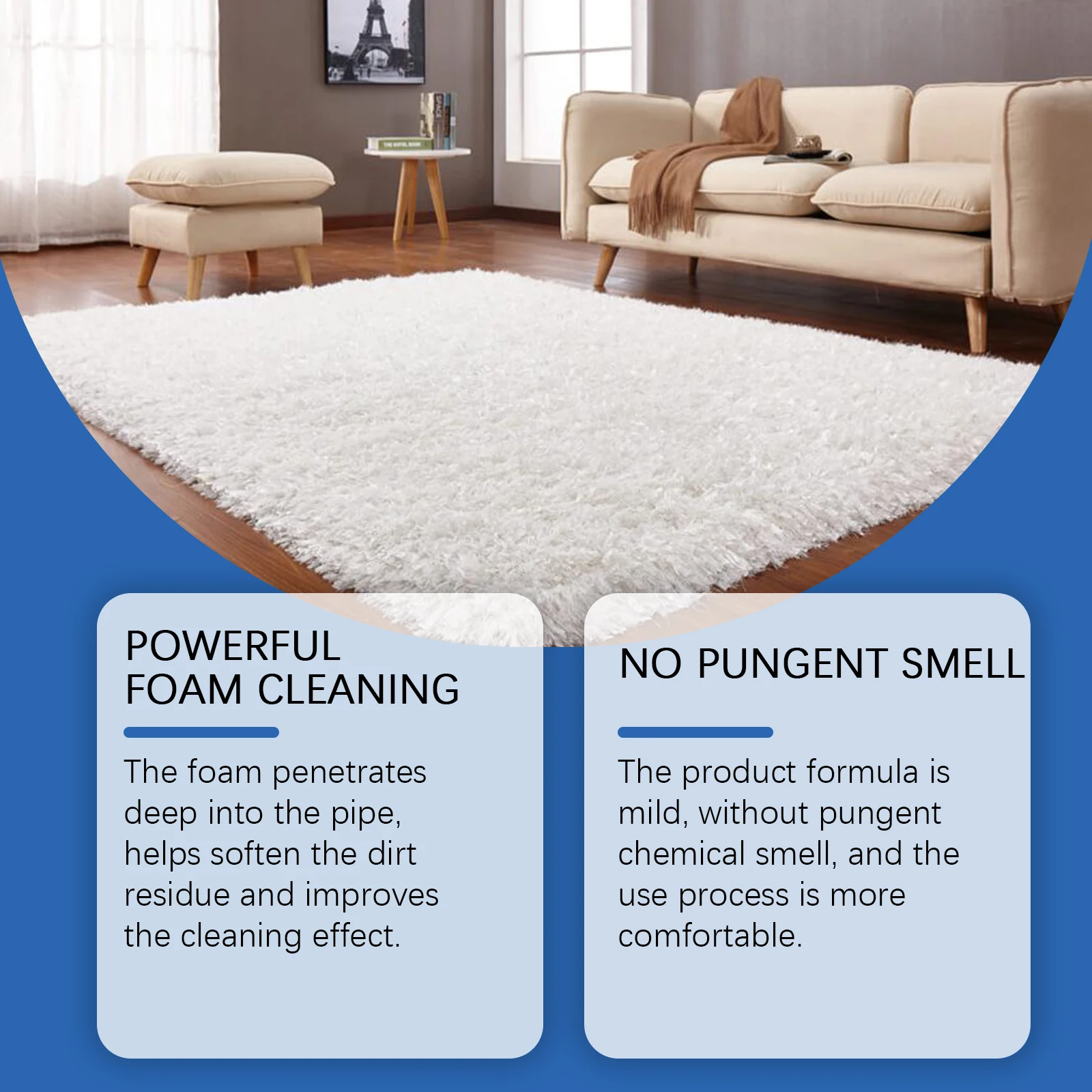 Description Picture 4 of itemJaysuing Carpet Foam Cleaner Fabric Sofa Cleaner Foam Easily Remove Stubborn Stains Dry Water-free Cloth Carpet Detergent 120ml