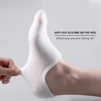 5/10 paires de chaussettes invisibles pour hommes, pantoufles en coton et Silicone, antidérapantes, chaussettes d'été invisibles, décontractées, respirantes, fines, bateau 4