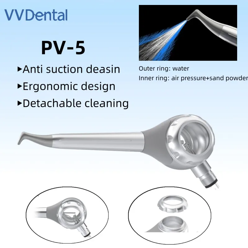 VV Dental Sandstrahlpistole Luftpolierer Prophy Jet Angetrieben Zahnreinigung Polieren Aluminiumoxid Stift 2/4 Löcher Zahnmedizin Werkzeuge