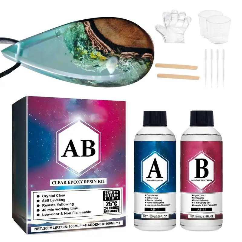 Cast Epoxy Resin Kit High Gloss Bubble-Free Resin Supplies High Gloss Bubble Free Resin Supplies For Craft River Table Wood