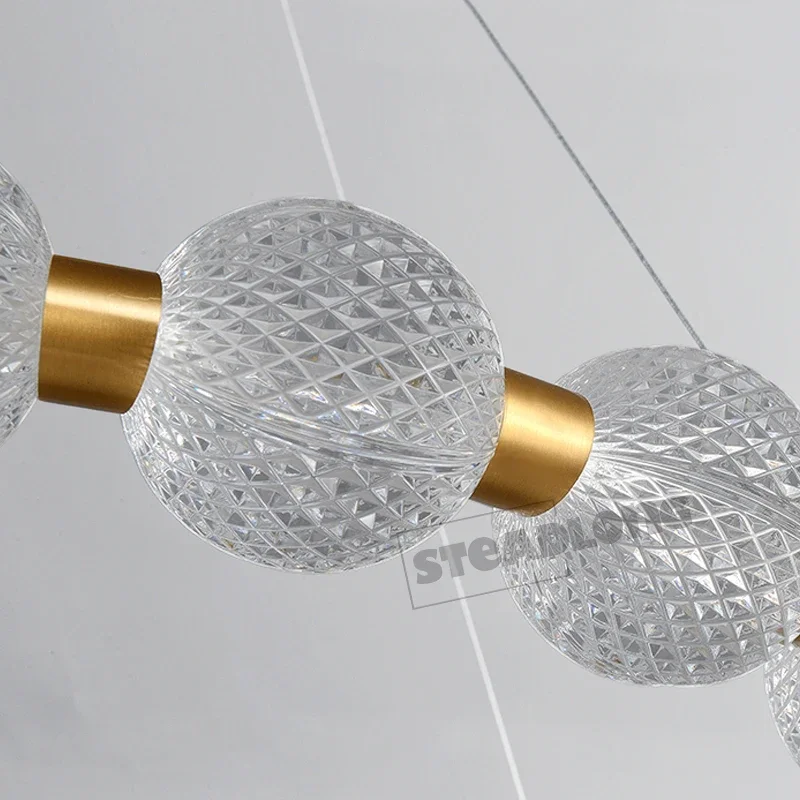 Magic Beans LED Ceiling Chandeliers Pendant Lamp Modern For Living Room Bedroom Glass Ball Hanging Light Lustre Decor Fixtures