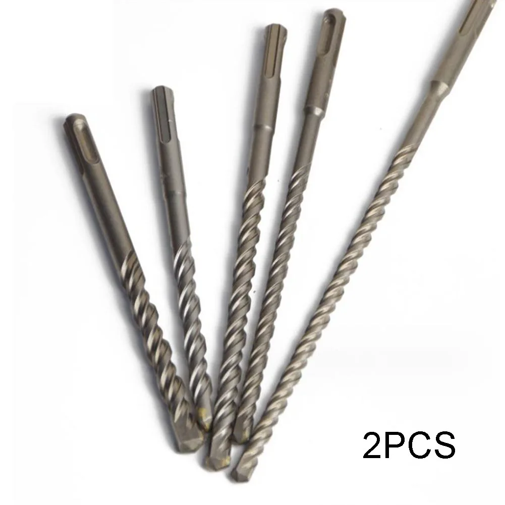 

2pcs SDS Plus Drill Bit Set Electric Hammer Drill Bits Hole Saw Drilling For Granite Concrete Brick Wood Masonry Drilling Bits