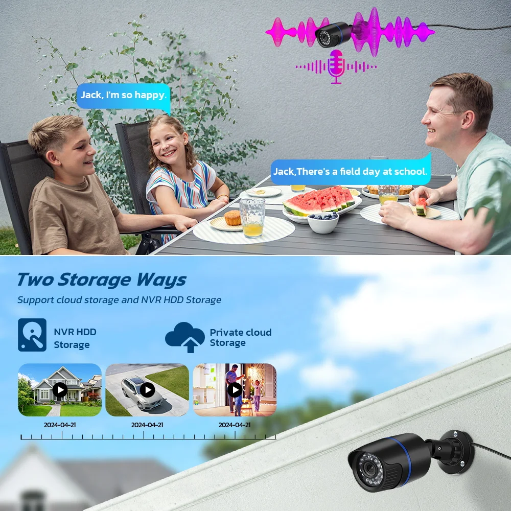 4K 8MP POE IP Camera Outdoor Waterproof H.265 Onvif Motion Detection Home Security Bullet CCTV Camera Video Surveillance for NVR 5