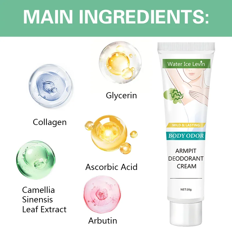 20g Odor Eliminator Effective Underarm Care Bleaching Cream Significant Effect Remove Odor Refreshing Lasting Aroma Cream 5