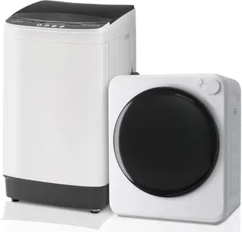 White Compact Washer and Dryer Combo for Apartment, Bathroom, RV-Camping with 10 Washing Programs & 5 Drying Modes 1