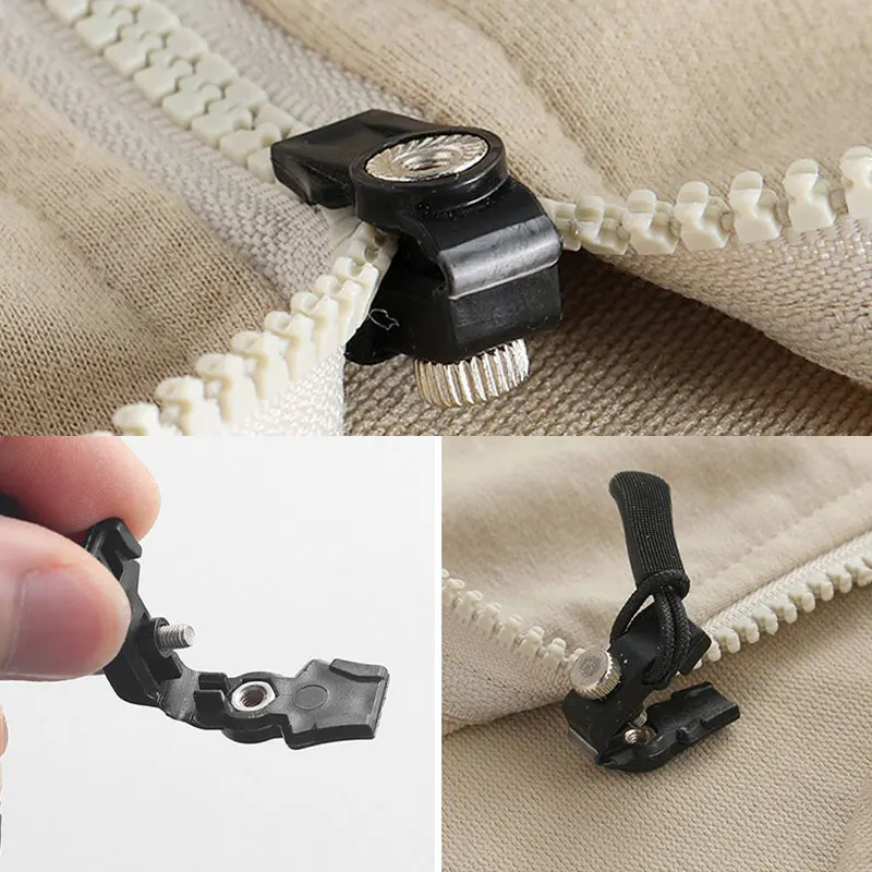 Universelles Reißverschluss-Reparaturset Sofortige Reparatur Ersatz-Reißverschlusszähne Schieber Abzieher für Jacken Taschen Mäntel Kleidungszubehör – Detail 6