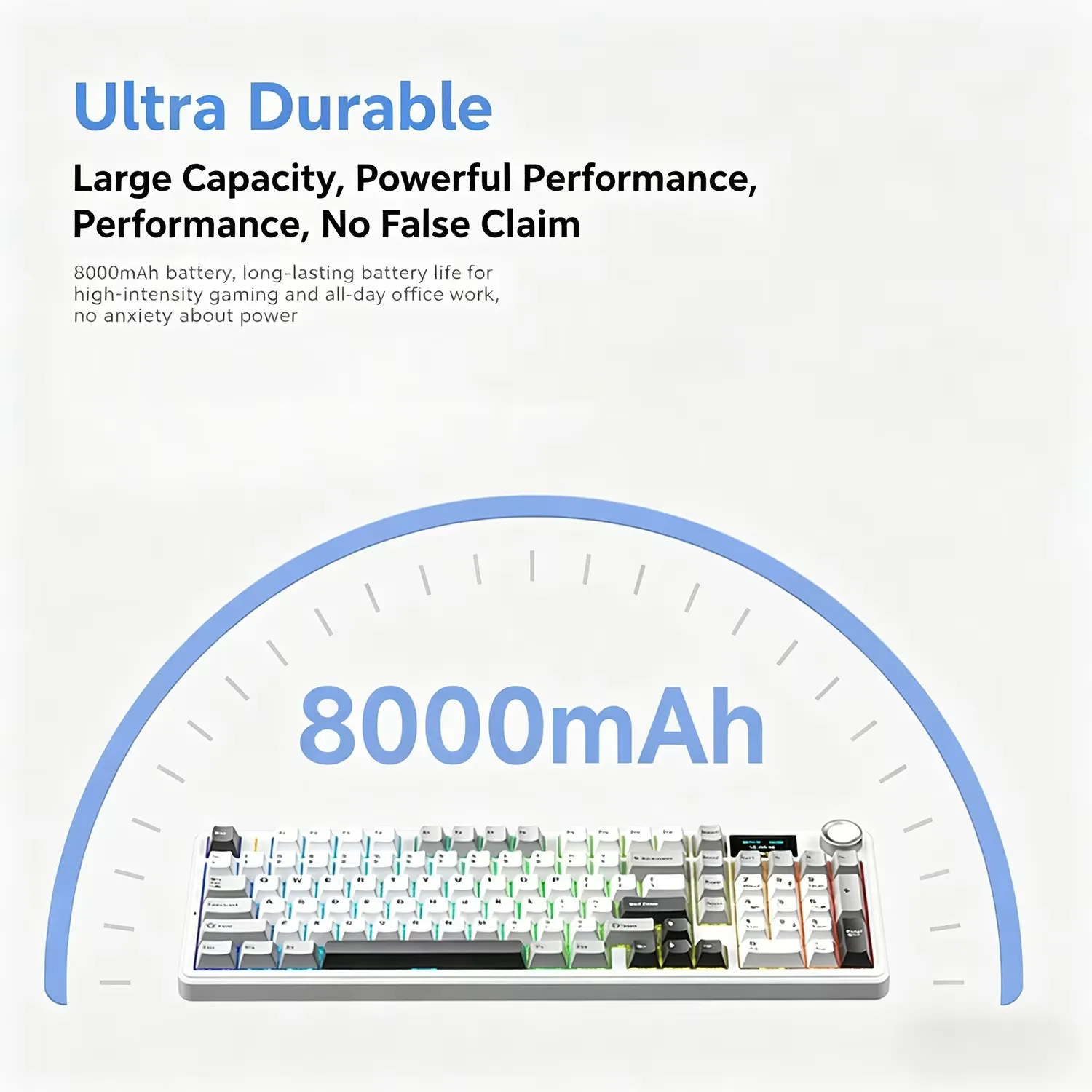 AULA F99 MAX 무선 기계식 게이밍 키보드 커스텀 소프트웨어 8000mAh 배터리 96% ANSI 레이아웃 게이머 e스포츠 키보드 (PC용)