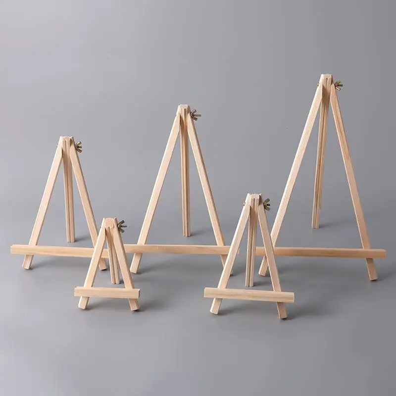 Small Desk Easels Canvas Painting Holder Mini Wooden Tripod Easels Tabletop Display Stand For Photo Chalkboard Signs 1pc