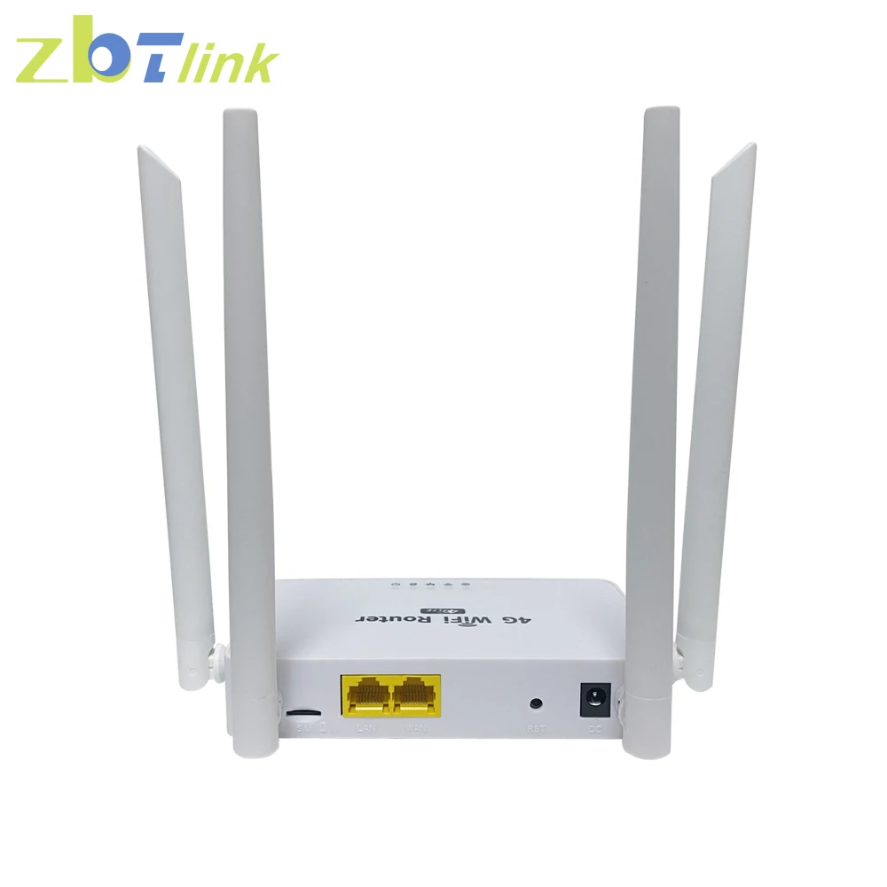Sim Router 300mbps Wifi Ponto de Acesso Through-wall para Casa Lan Wan Módulo Cat4 Antena 4ghz 32 Usuário Zbtlink-we2002 4g