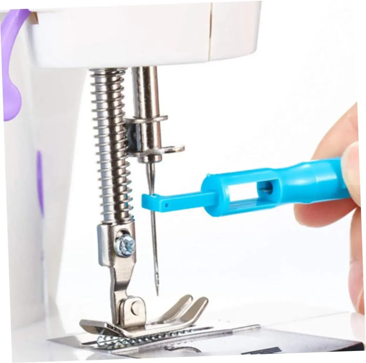 Automatic Sewing Machine Needle Inserter Threader - Quick Stitch Threader Needle Changer Tool for Easy Sewing Thread Management