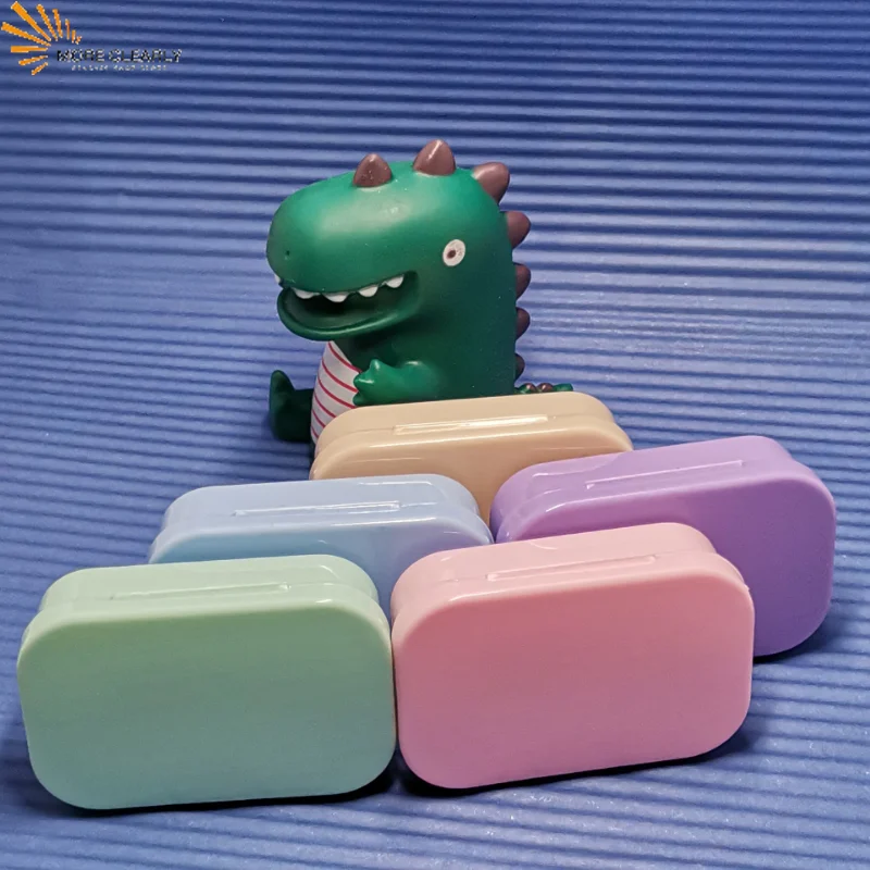 

Mini Contact Lens Case Smooth Candy Color Portable Travel Lady Holder Storage Eye Care Container with Mirror Lenses Square Box