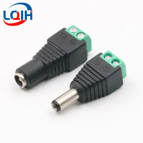 DC Terminal Connector 2pin DC Power Adapter 5.5mm x 2.1/2.5mm Plug Male to Female Jack Connector Plug For LED Strip CCTV Came - Image 3