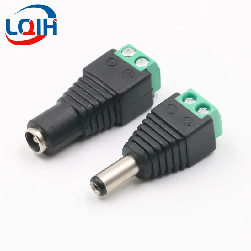 DC Terminal Connector 2pin DC Power Adapter 5.5mm x 2.1/2.5mm Plug Male to Female Jack Connector Plug For LED Strip CCTV Came - Image 3