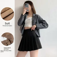 100-crotch Women Spring Summer Jk White A- crotch High-waist Short Skirt Autumn Winter Plaid Half-skirt - Image 5