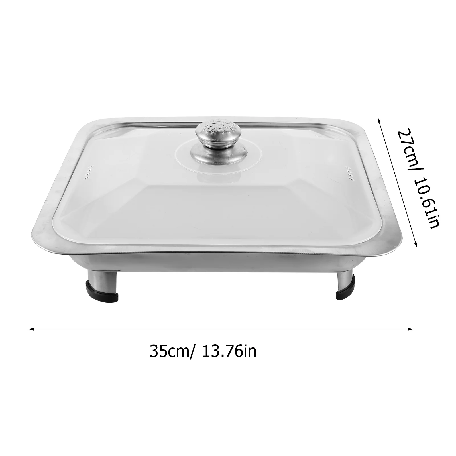 Chafing Dish Buffet Set Stainless Steel Rectangular Chafers Cover Lid Buffet Server Food Warmer Catering Pan Hot Steam