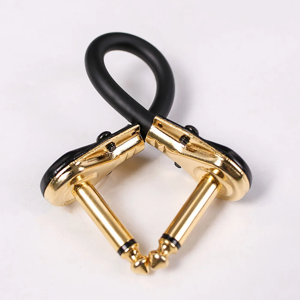 15/30cm 1 Pcs Guitar Patch Cables Right Angle 1/4 Guitar Cable For