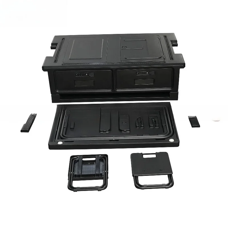 Kofferraum-Aufbewahrungsbox mit Klappbarem Tisch und Stuhl-Set Interne Kofferraum-Schublade Aufbewahrungsbox G-Klasse W465 G63 G500 G550