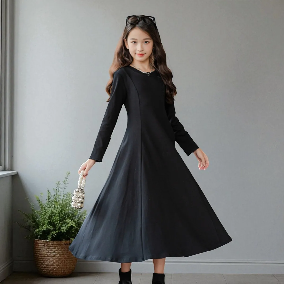 chinese dress ladies Amazon.com: Arshiner Girls Long Sleeve Dress Elegant High Low Flowy Swing  Semi Formal Party Dresses with Belt Black 5-6 Years: Clothing, Shoes &  Jewelry