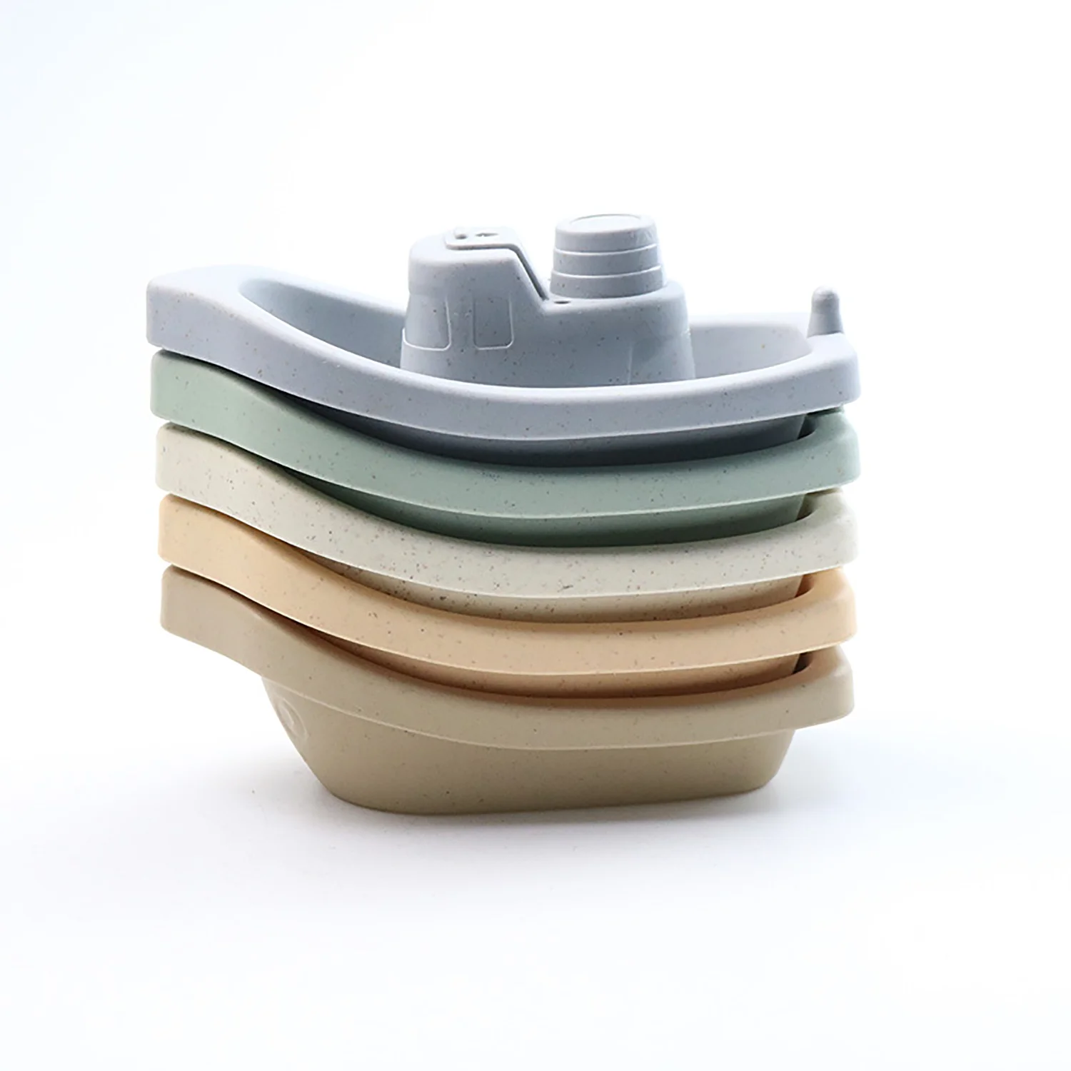 Bathroom Stacking Boat Toys Playing in Water Stacking Cups Parent Child Interaction Early Education Cognition Stacking Music