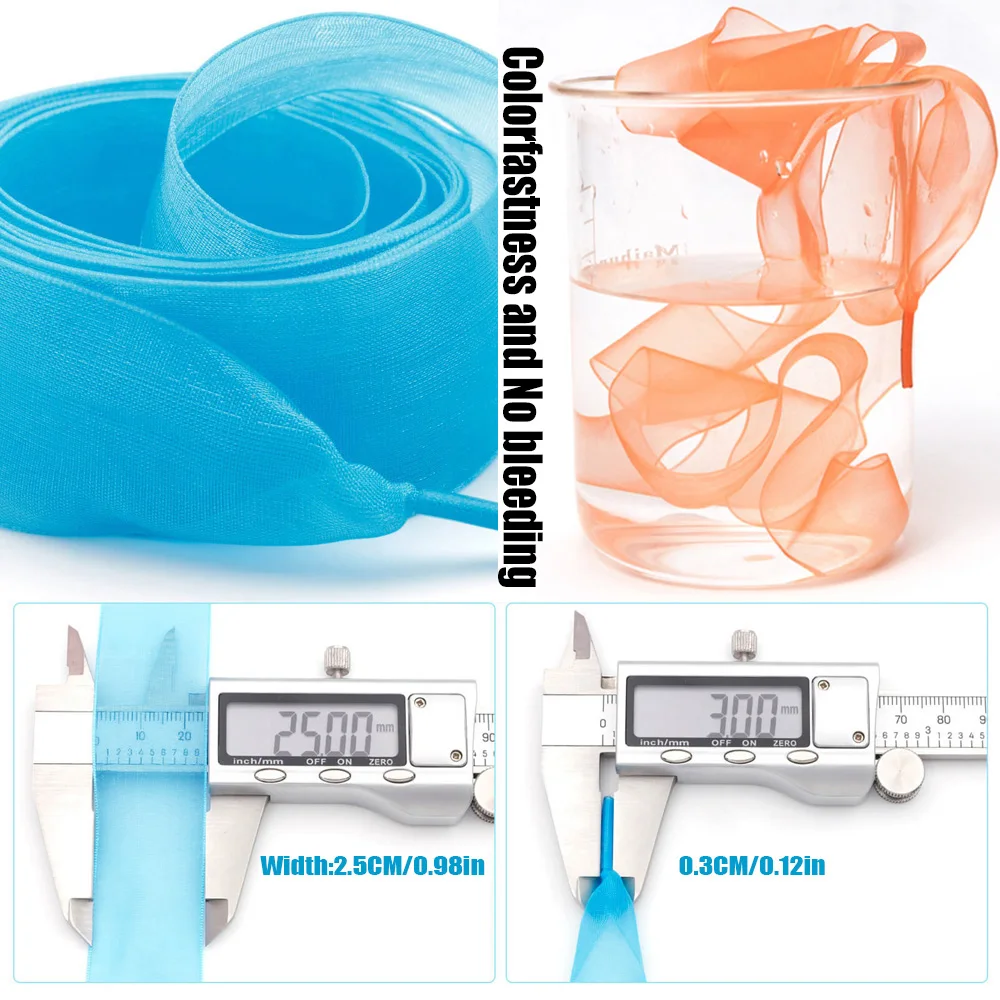 10개/5쌍 2.5cm 폭 오간자 신발끈 혼합 색상 세트 레트로 스니커즈 캔버스 신발용 투명 리본 끈 발레코어 스타일