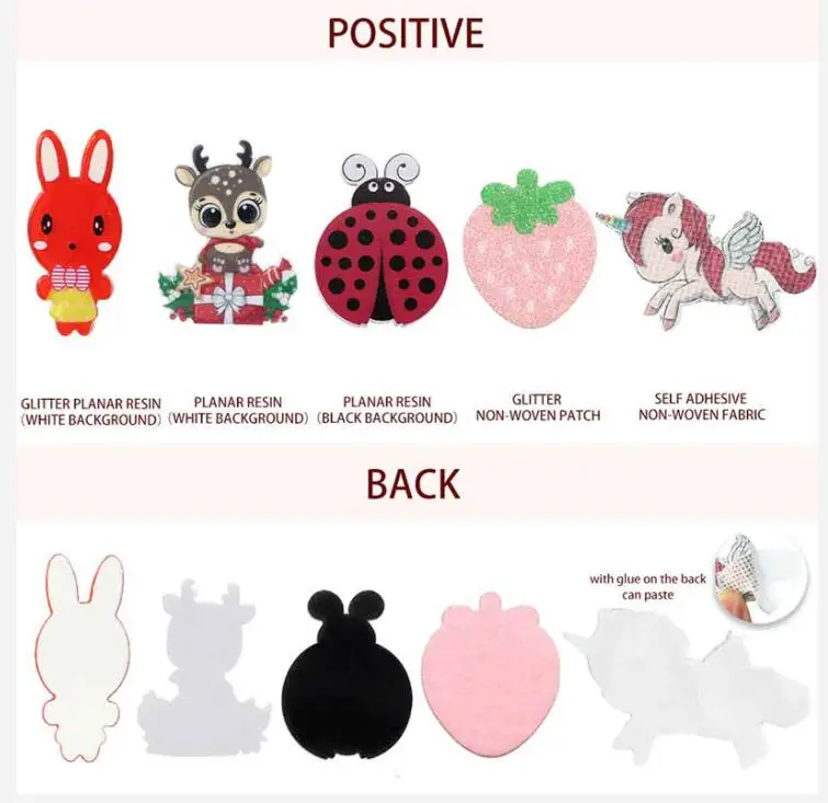 Description Picture 2 of itemCustomized DIY Craft Supplies Cartoon Character Flat Back Planar Resins Cabochon Shaker Quicksand Sequins Acrylic 10 Pieces