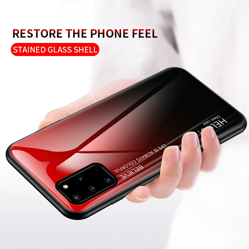 Colorful Gradient Tempered Glass Case Cover