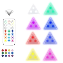 

RGB Night Light Touch LED Quantum Lamp RGBW LED Wall Lamp Colorful Cabinet Light Dimmable DIY Triangle Lamp Decoration Lighting