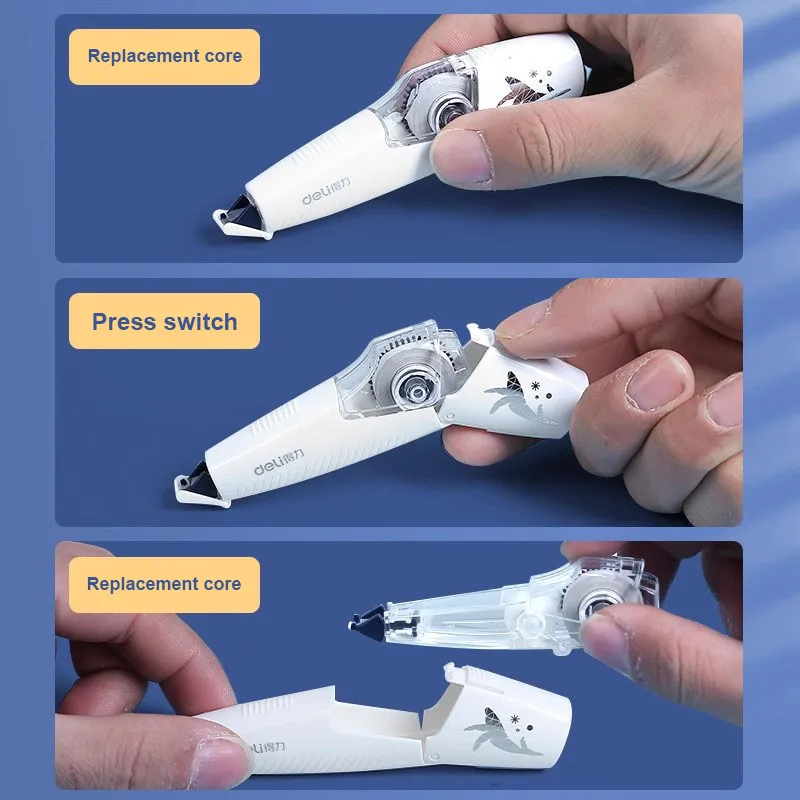 Correction Tape 5mm*6m Portable Replaceable Core Refill for Kids Student Writing Error