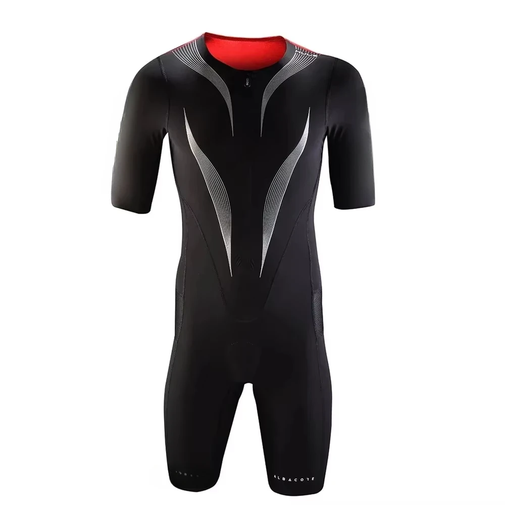 Huub Triathlon Race Suit Mens Pro Team Sport Cycling Speedsuit Sportswear Wetsuit For Swimming/bike/run Short Sleeve Jumpsuit