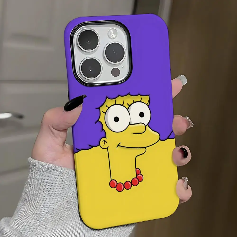 Charming Cartoon Themed Phone Case with Double-Layer Shell Design