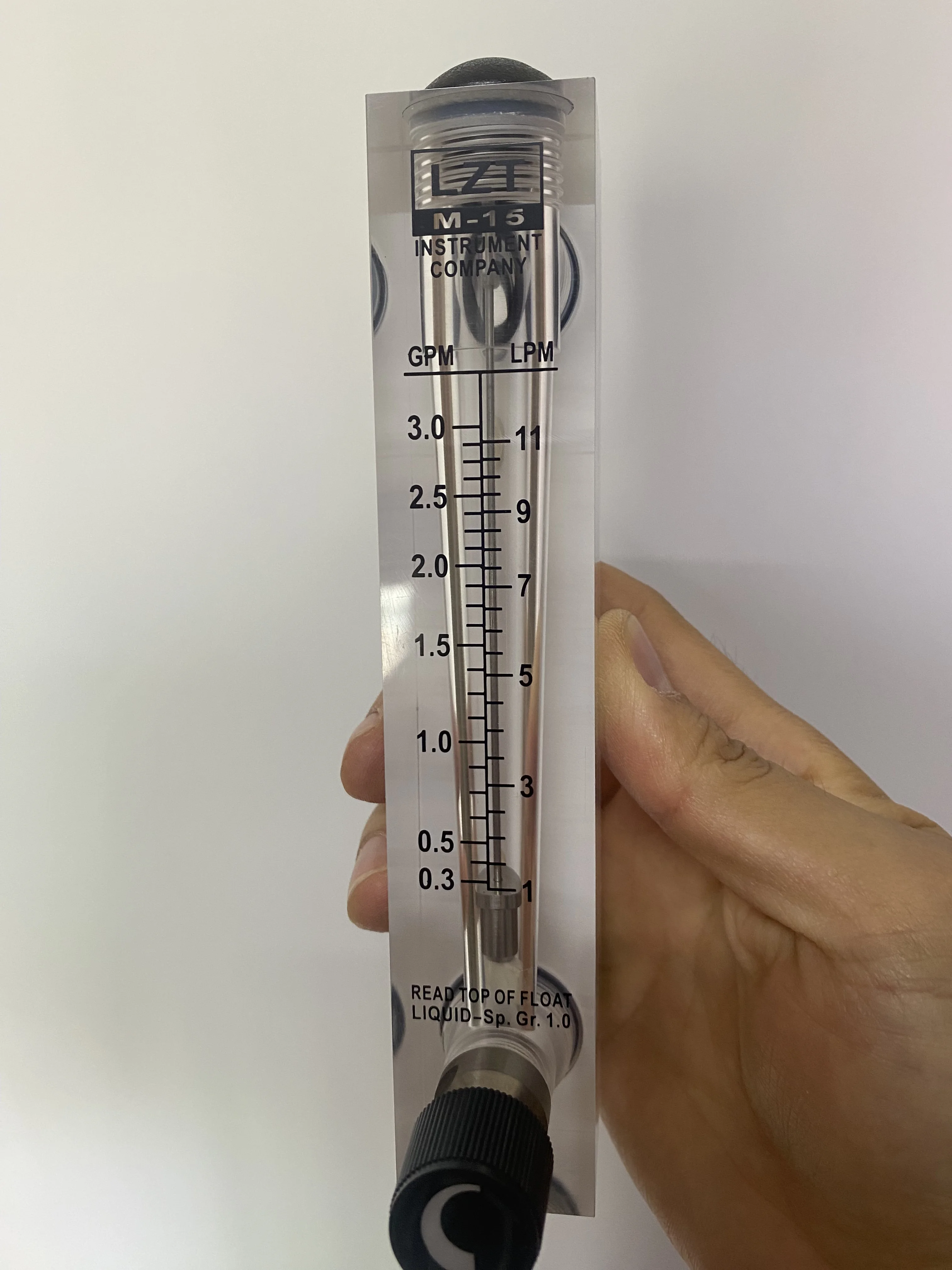 PMMA Liquid Flowmeter Water Flow Meter Panel Rotameter With Control Valve LZM-15T 0.2-2LPM 0.2-3LPM 0.5-4LPM 1-7LPM 10-100L/H