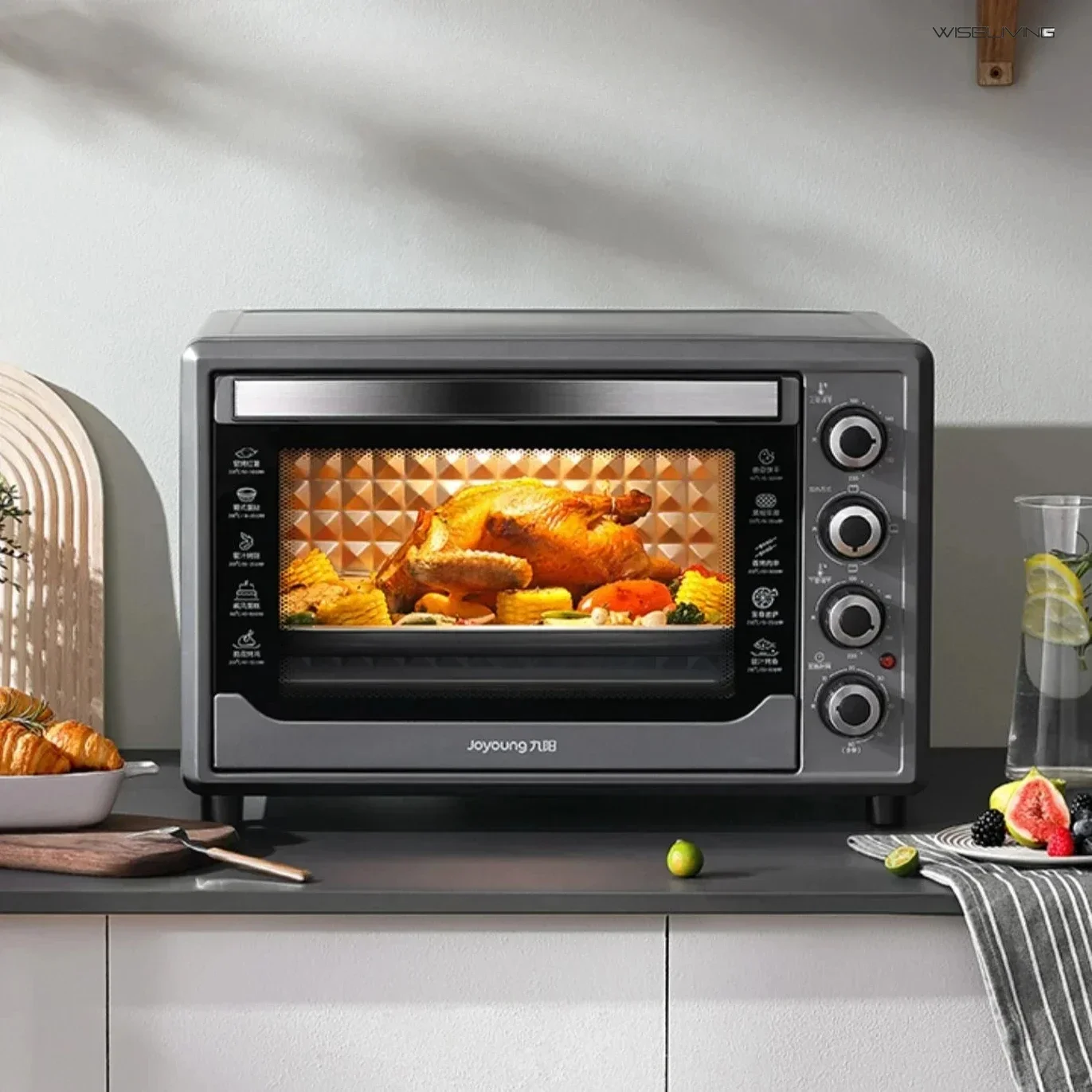 Oven. Home automatic baking. Multi-function electric oven. Large capacity  baking all-in-one machine electric oven., image size:1371x1371