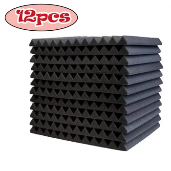 12Pcs Studio Acoustic Soundproof Foam