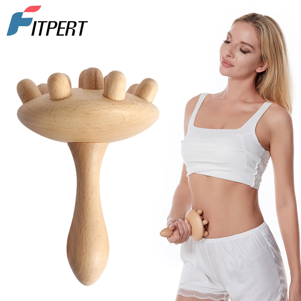 

Wooden Massage Tool for Waist Thigh Body,Multi-Functional for Cellulite Reduction and Muscle Tension,Natural Massager for Unisex