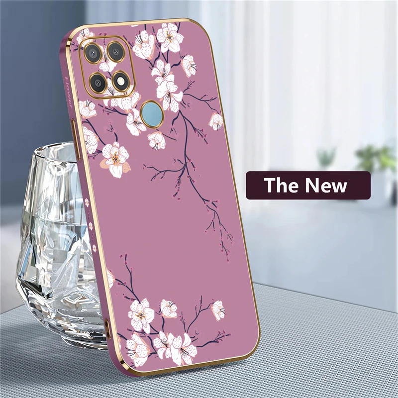 Floral Silicone Plating Cover – Elegant Soft Case Sleeve