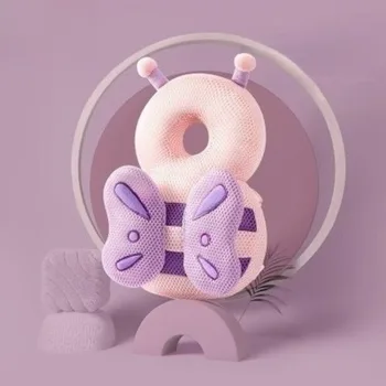 Children Kids Butterfly Shape Learning Walk Anti-fall Protection Headrest Baby Anti-fall Pad Pillow Toddler Protective Bedding