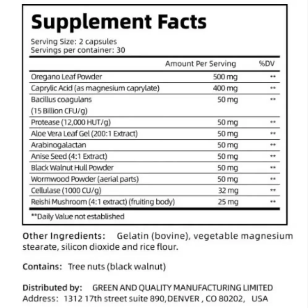 HelloYoung Candida Cleanse Complex Support Kapseln Reinigungskapseln 60 Kapseln