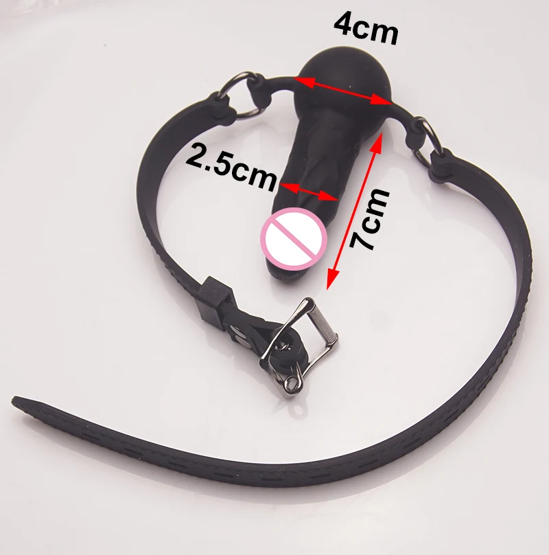 Dildo Reversible Ball or Cock in Mouth Gag 100% Medical Silicone Deepthroat BDSM Gags Slave Bondage Restraints Sex Toys Couples sex party toys erotic sex toy sex toys sex bondage toys