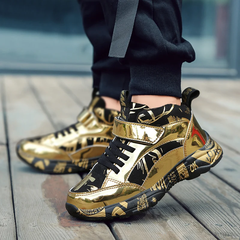 Autumn Spring Kid's Hightop Sneakers Boy Girl Childrens Walking Casual Boots Teenager's Basketball Tennis Sports Running Shoes