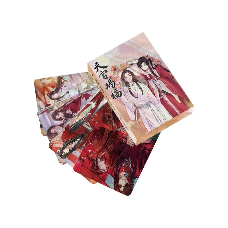 Bookmarks Stationery Supplies Tian Guan Ci Fu Figure Laser Card 50 sheets 1 box anime bookmark