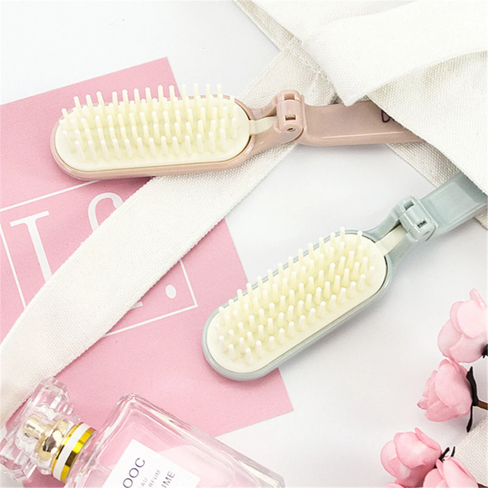 1Pc Foldable Hair Comb Portable Detangling Hair Brush Hair Brush Anti Static Head Massager Travel Combs Hair Styling Accessories
