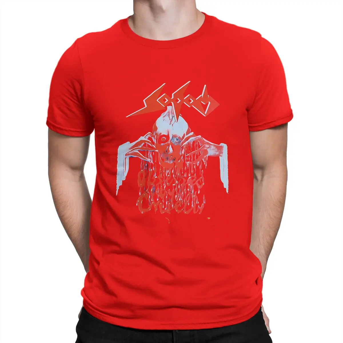thumbnail image 1 of Camiseta de algodón para hombre, divertida, con cuello redondo, de "Obsesionado por la Crueldad" ('86), Thrash, Possessed Celtic Frost. Sodom., 1 of 7