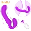LICKLIP Vibrating Strapless Double Head Vibrators Strap-on Dildo For Couples Lesbian G-Spot Clitoris Stimulate Erotic Sex Toys 1