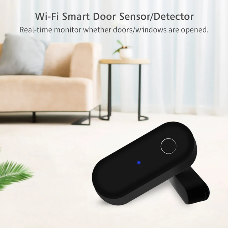 Tuya Smart WiFi Door Sensor Open Close Detector Black White Smartlife App Control Notification Compatible with Alexa Google Home - Image 3