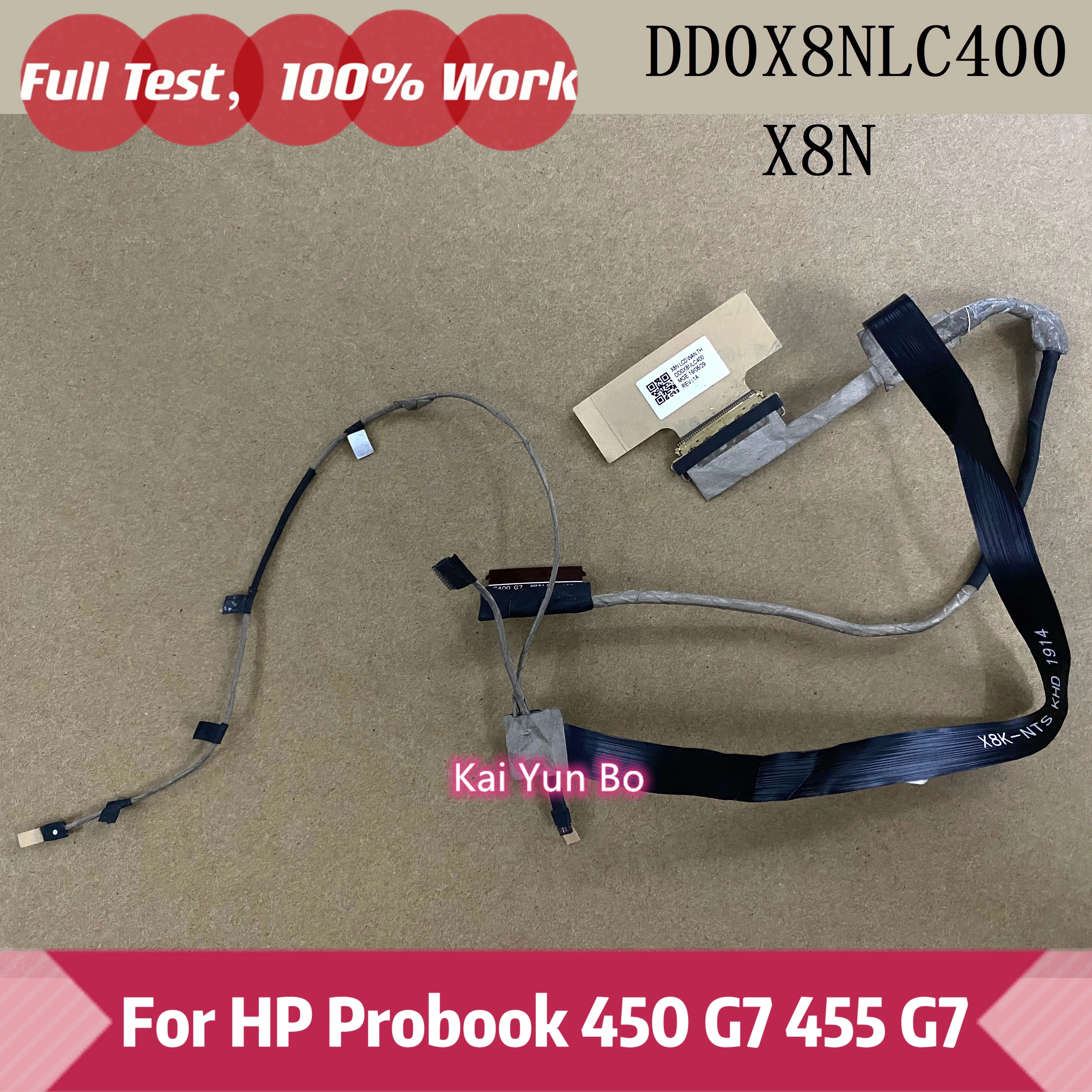 

Laptop LCD LED Display Ribbon Camera Video Screen Flex Cable For HP Probook 450 G7 455 G7 DD0X8NLC400 X8N