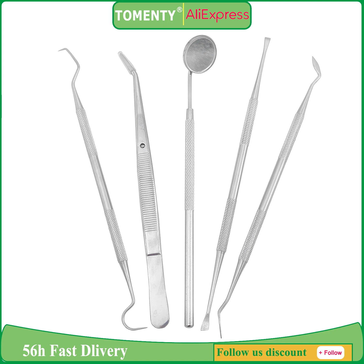 1PCTOMENTYDentalStainlessSteelDentistCleanToolsDentalMirror