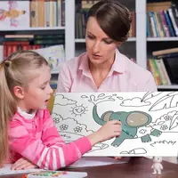 Coloring Paper Roll Drawing Toys for Children Montessori Color Filling Paper  Sticker Learning Educational Toy for Kids 2