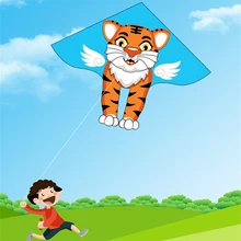 

free shipping tiger kite flying toys children kites factory nylon kite windsock kids kites dragon butterfly kites for adults new